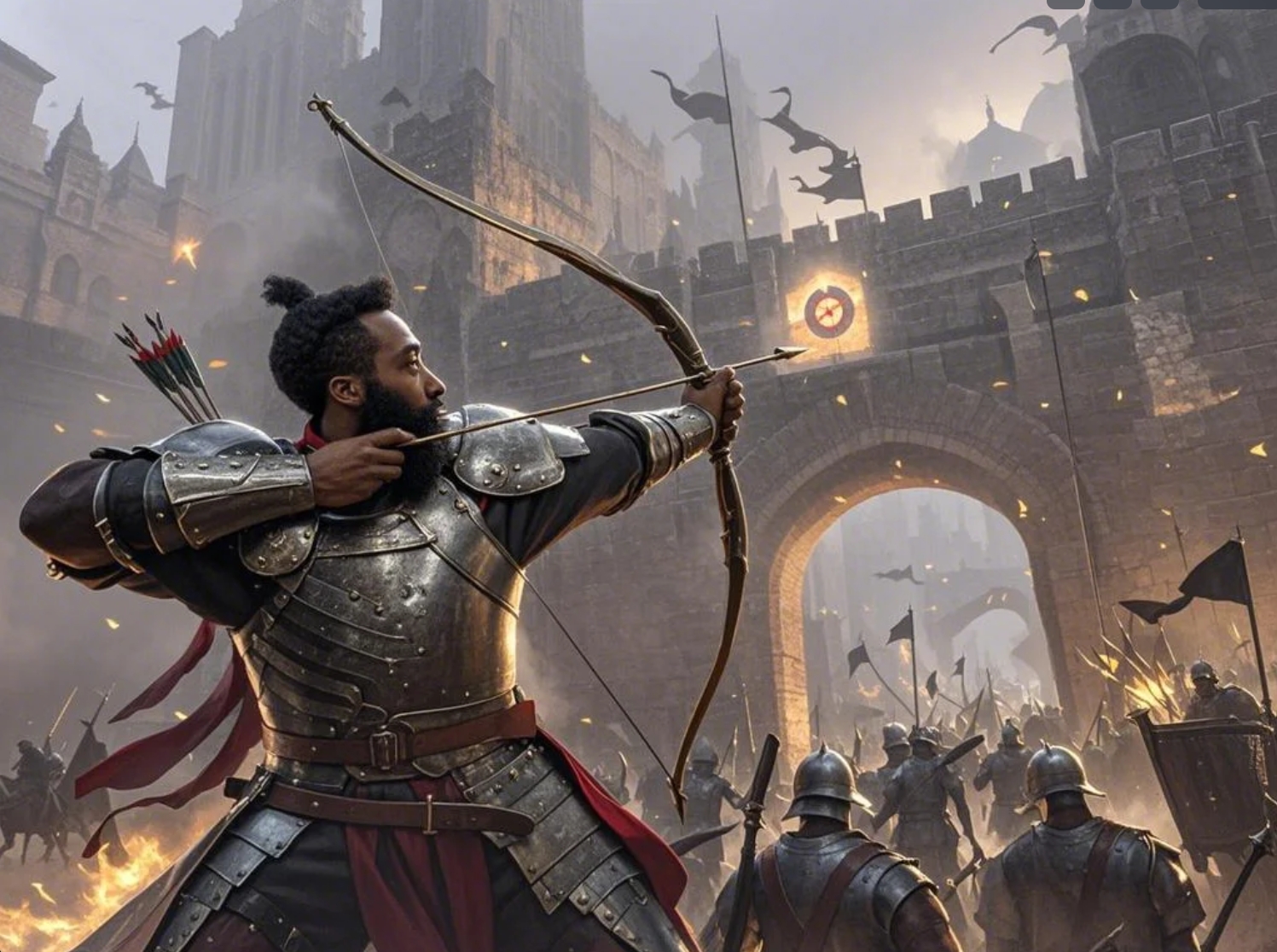 【AI繪圖】陣前再亮舊時箭！哈將軍轅門射戟 一擊命中殺死比賽~