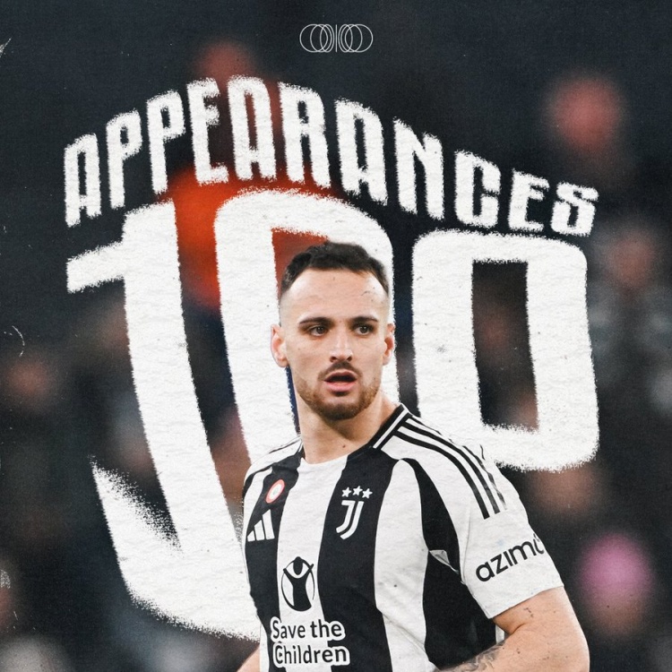 后防中堅(jiān)！加蒂在對(duì)陣維羅納的意甲聯(lián)賽中迎來尤文100場(chǎng)里程碑