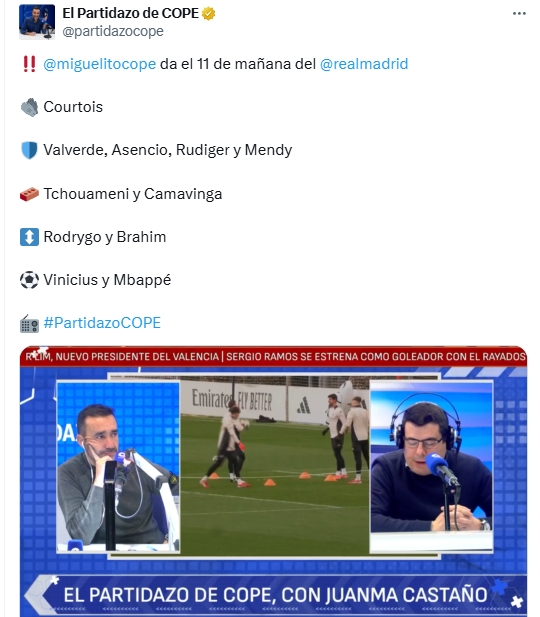 這也太早了！西媒提前一天透露皇馬首發(fā)：巴爾韋德、卡馬文加先發(fā)