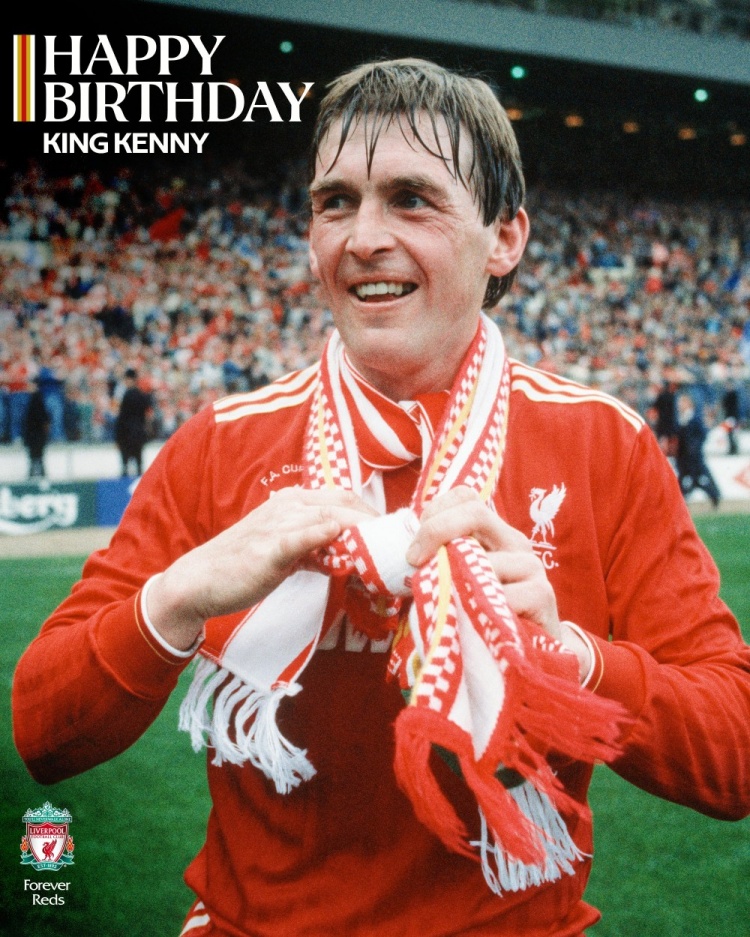 國王肯尼！達格利什迎來74歲生日，利物浦官方送祝福