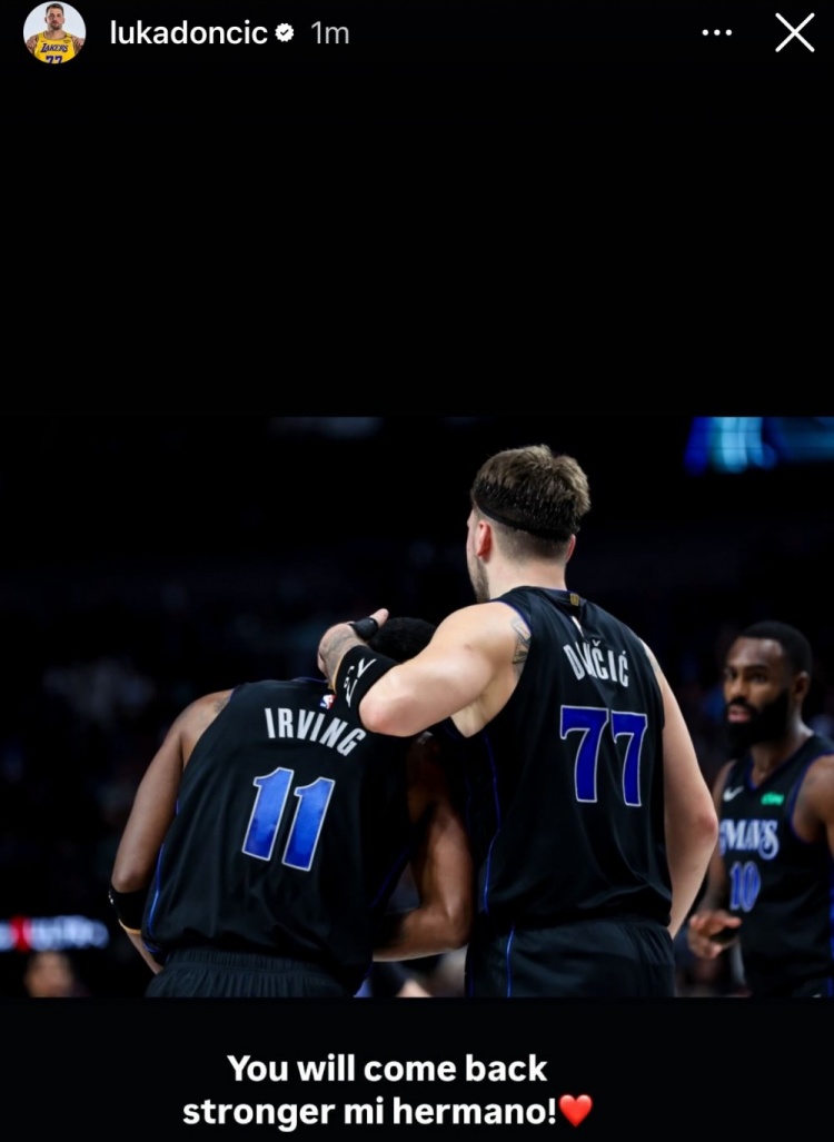 東契奇祝福歐文：你會(huì)在回歸時(shí)更加強(qiáng)大 我的兄弟！??