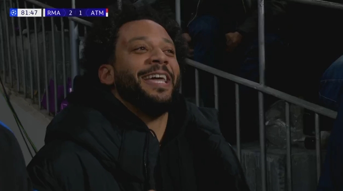 隊寵來了！馬塞洛現(xiàn)場觀戰(zhàn)皇馬vs馬競