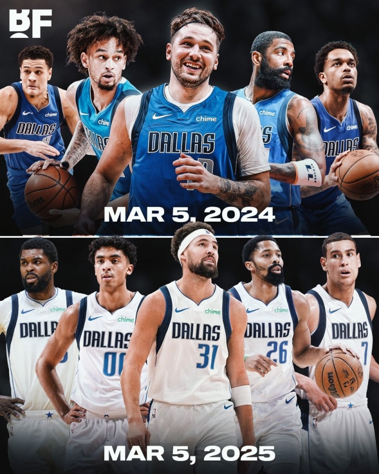 1年前由東歐領(lǐng)銜！昨日獨(dú)行俠首發(fā)：克萊/小克/DVD/馬紹爾/鮑威爾