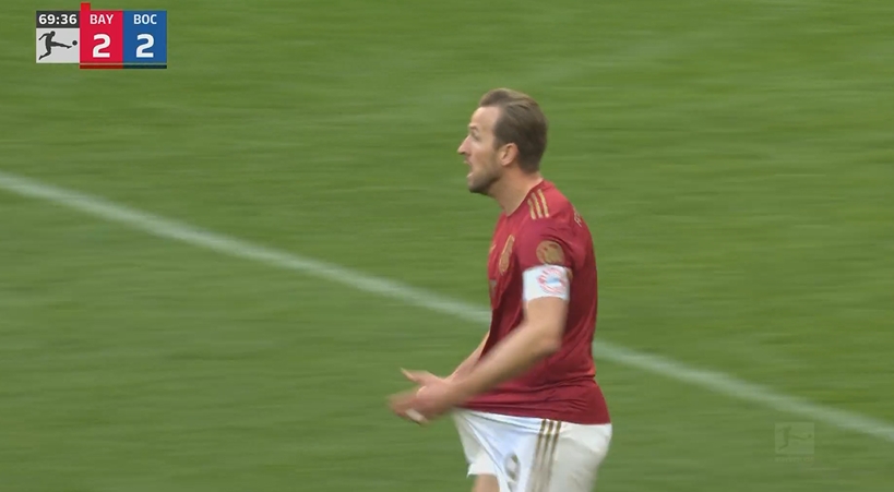 安聯(lián)球場噓聲震天?。?！凱恩怒要點球裁判沒理，隨后波鴻反擊破門