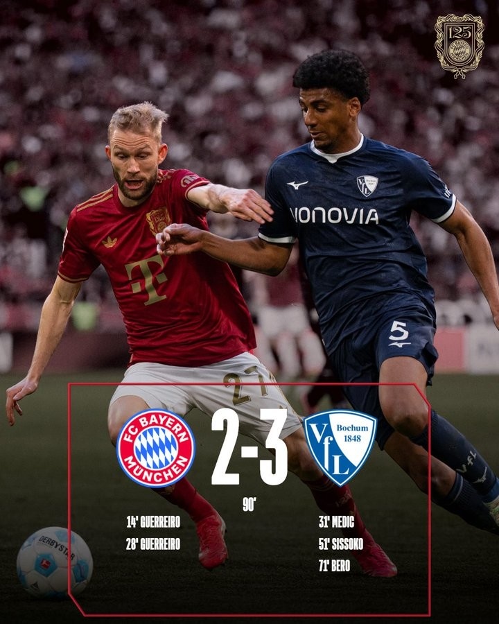 主場(chǎng)10連勝被終結(jié)！拜仁上次德甲主場(chǎng)輸球還是2024年3月負(fù)于多特