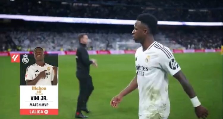 軍訓(xùn)對(duì)方防線！西甲官方：維尼修斯當(dāng)選皇馬vs巴列卡諾全場(chǎng)最佳