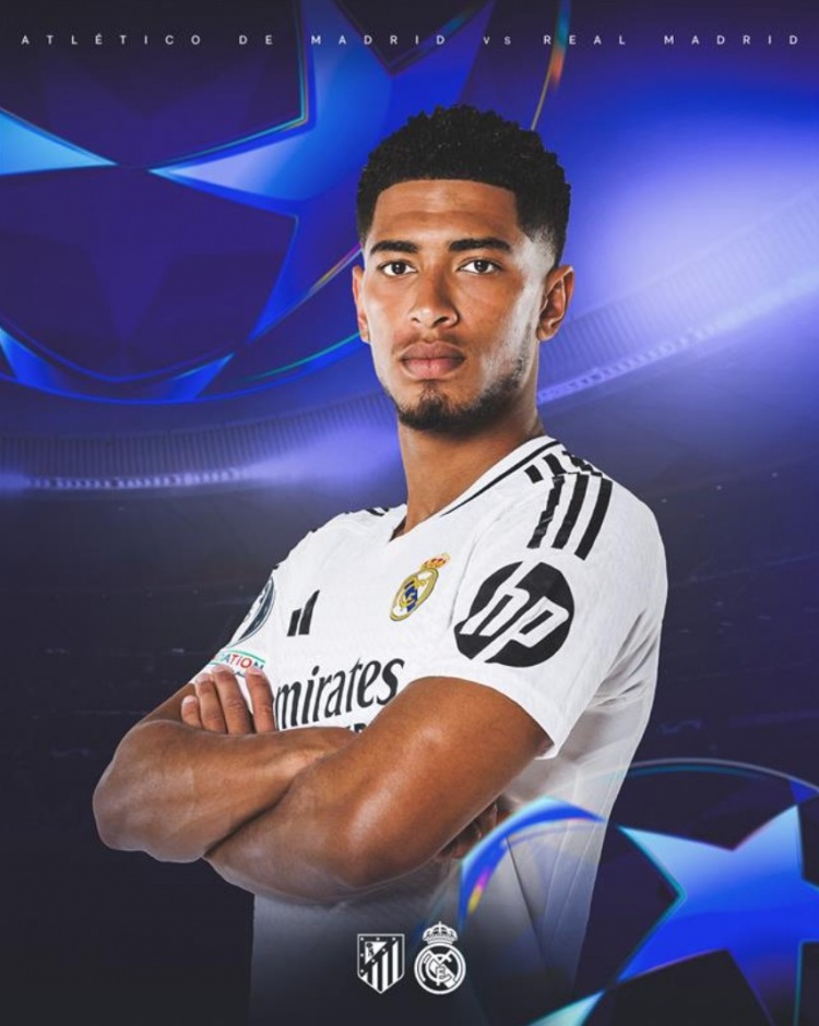 皇馬&馬競曬海報預熱德比戰(zhàn)，貝林厄姆&阿爾瓦雷斯均單人出鏡