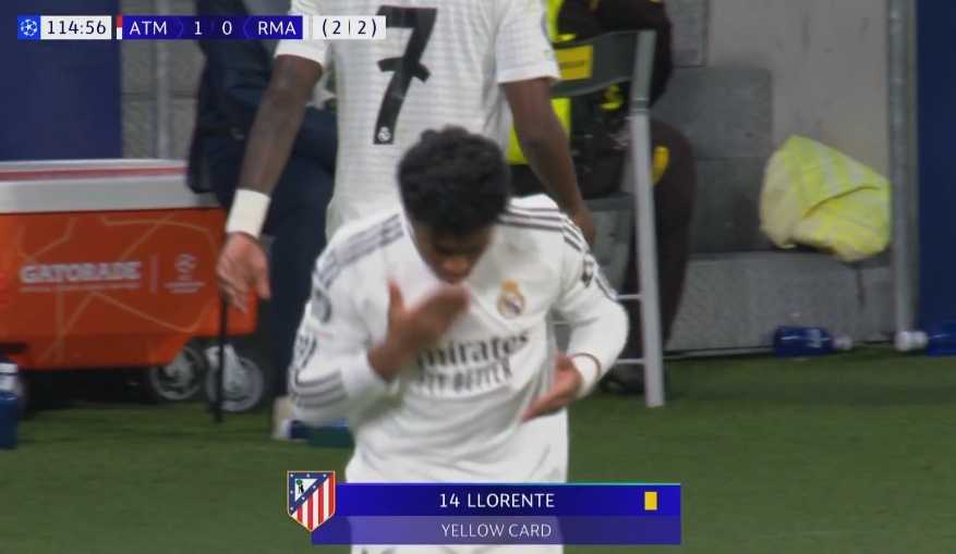 皇馬第115分鐘換人，維尼修斯下恩德里克上！