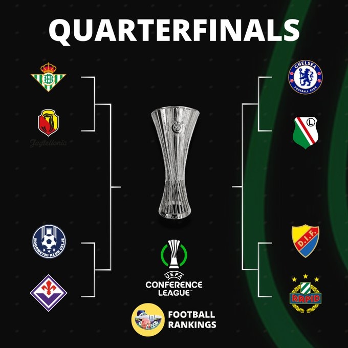 歐協(xié)聯(lián)1/4決賽賽程：切爾西、貝蒂斯4月11日出戰(zhàn)