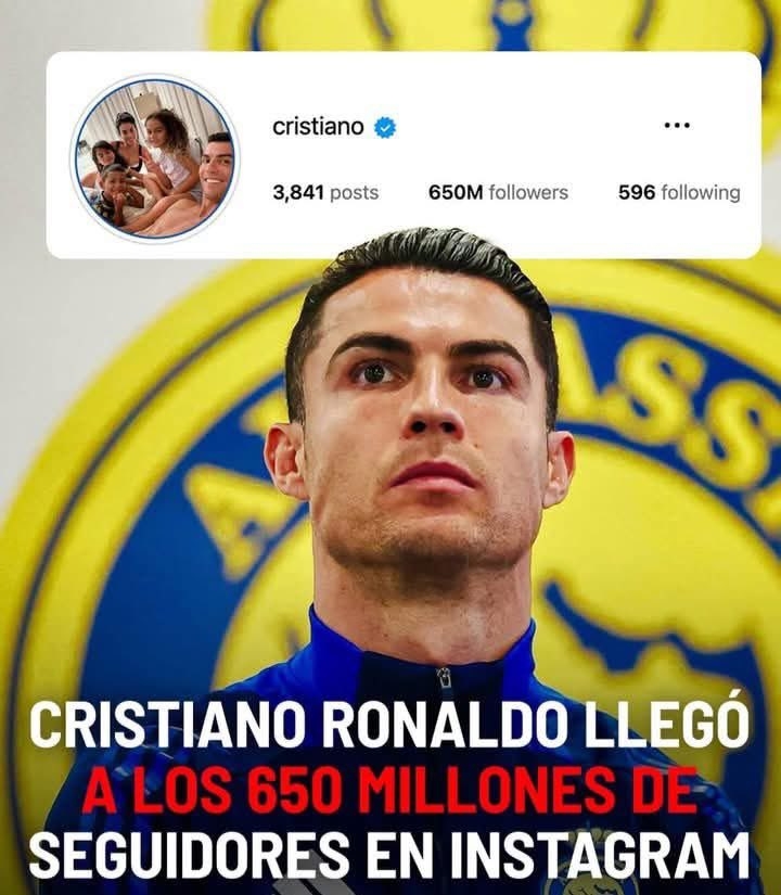 超級(jí)頂流！C羅ins粉絲數(shù)超6.5億，成全球首位粉絲數(shù)超6.5億的人！