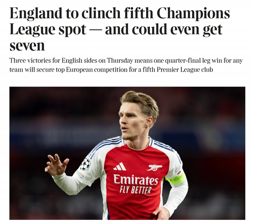 英超盛世?極端情況下，英超下賽季最多可以有7支球隊(duì)踢歐冠！