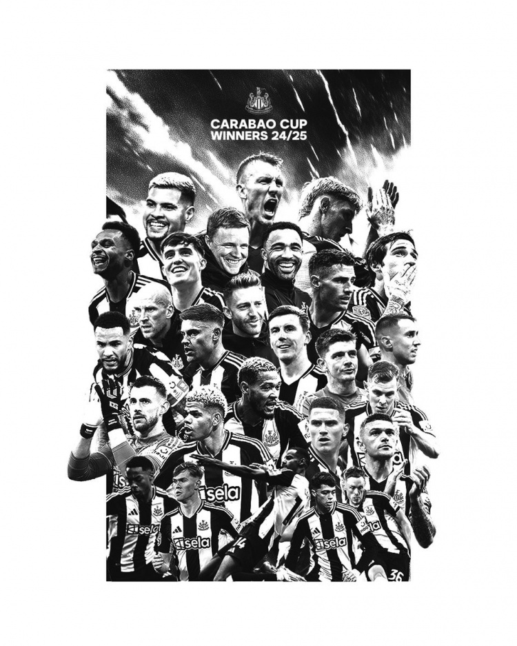 紐卡斯?fàn)柟偻茣駣Z冠紀(jì)念海報：我們是聯(lián)賽杯冠軍！