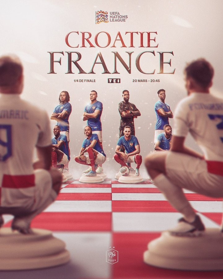 法國(guó)曬海報(bào)預(yù)熱戰(zhàn)克羅地亞：國(guó)際象棋為靈感，姆巴佩出鏡