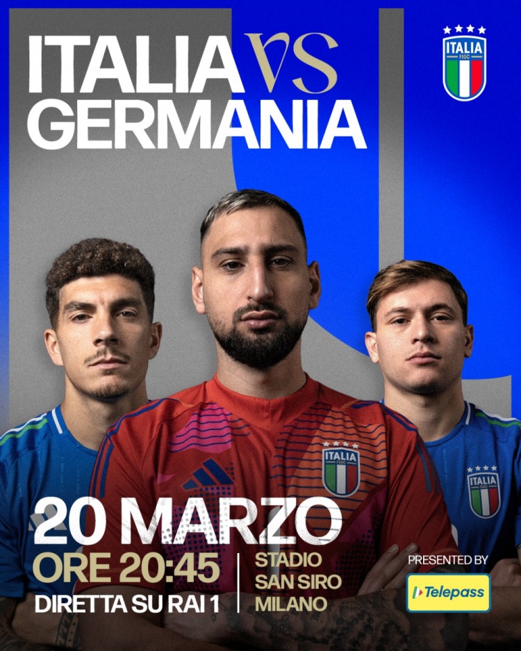 意大利發(fā)布對(duì)陣德國(guó)海報(bào)：多納魯馬、迪洛倫佐、巴雷拉出鏡