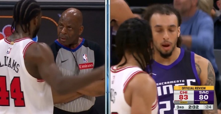 動作有點大！帕威防守中推翻德文-卡特 被吹一級惡意犯規(guī)