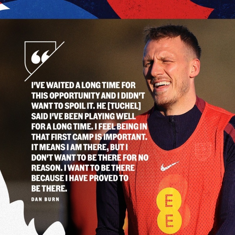 32歲！紐卡中衛(wèi)丹-伯恩成為近15年來上演英格蘭首秀的最年長(zhǎng)球員