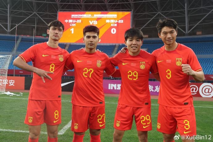 成功復(fù)仇韓國，U22國足球員徐彬曬照：至少證明我們比兩年前強了