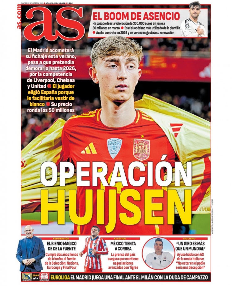 阿斯報：皇馬有意今夏引進懷森，預計轉(zhuǎn)會價格約5000萬歐