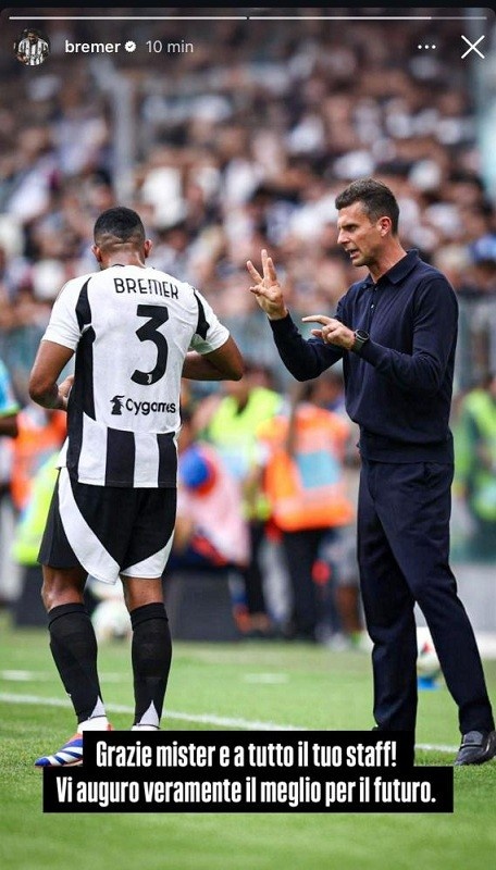 布雷默告別莫塔：感謝教練和你的助手！衷心祝愿你在未來一切順利