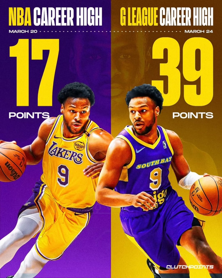 在進(jìn)步！布朗尼一周內(nèi)先后創(chuàng)下個人NBA和G聯(lián)盟單場得分新紀(jì)錄